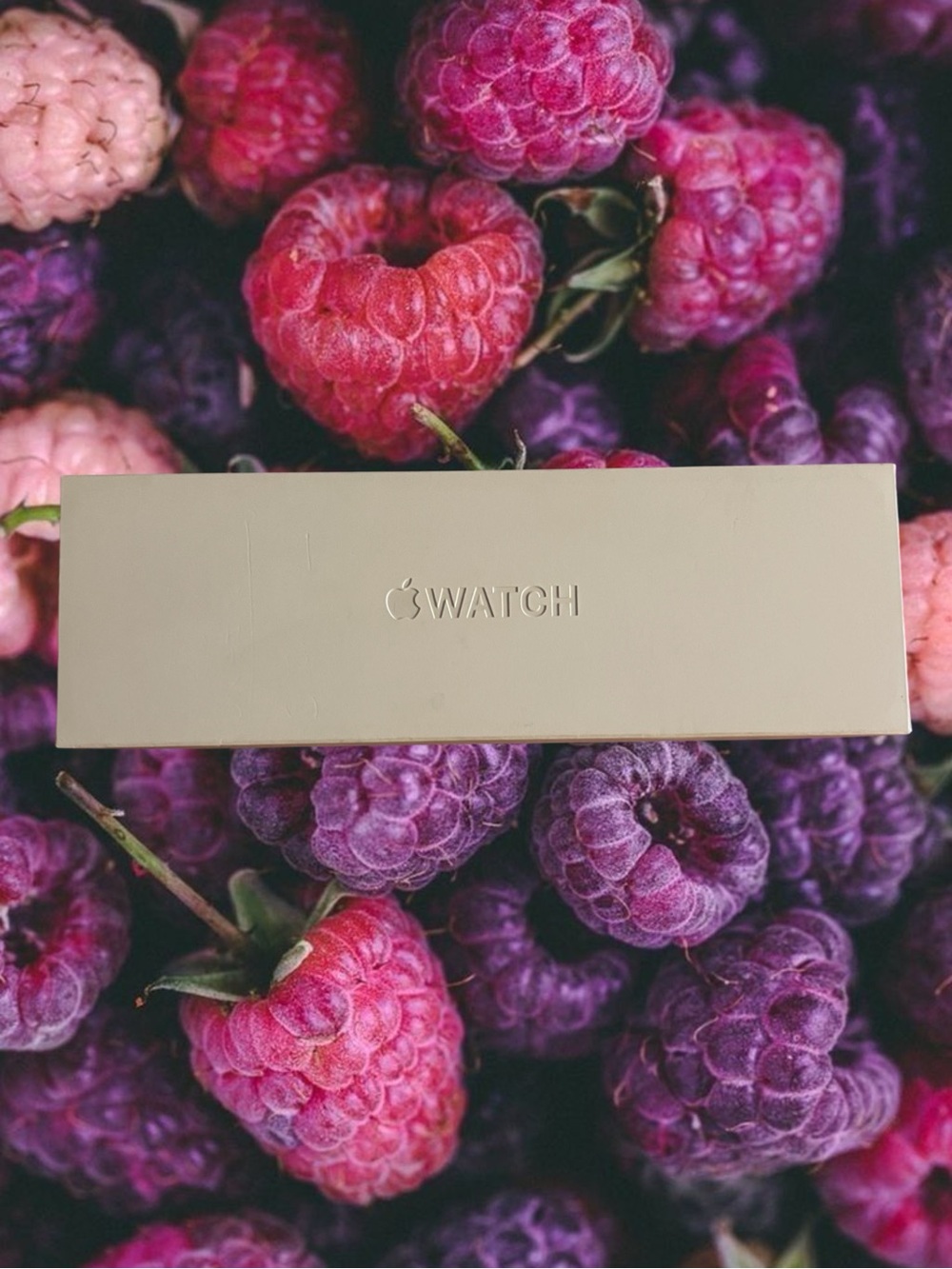 Apple Watch, Band & Charger Box Only - Rose Gold w/ Plum band